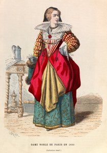 Una dama noble de París 1633 - Una noble en París siglo XVII - colección privada de Anonymous Anonymous