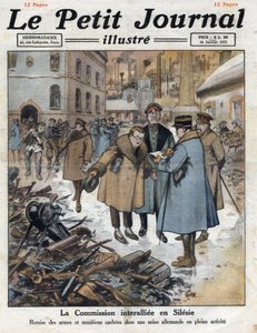 Después de la guerra: Levantamiento en Alta Silesia entre las comunidades alemana y polaca. La Comisión Interaliada interviene en Silesia y retira armas de fábricas alemanas. Ilustración tomada de “Le petit journal” de Anonymous Anonymous