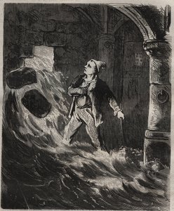 Intento de escape del Bagne de Toulon en el siglo XIX. Grabado en “Histoire des bagnes depuis leur creación à nos jours” (1877) de Pierre Zaccone (1817-1895). Colección privada. de Anonymous Anonymous