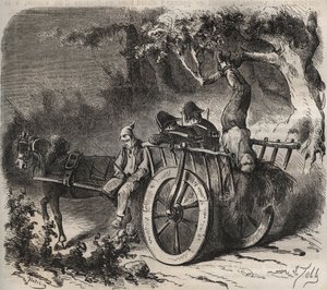 Audaz fuga de una fuerza del Bagne de Toulon en el siglo XIX. Grabado en “Histoire des bagnes depuis leur creación à nos jours” (1877) por Pierre Zaccone (1817-1895). Colección privada. de Anonymous Anonymous