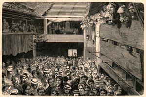 Celebración del culto católico en Porrentruy, Suiza en 1874, después de una fotografía. Grabado en “Les Missions Catholiques au XIXeme Siecle” por Louis-Eugene Louvet. Colección privada.