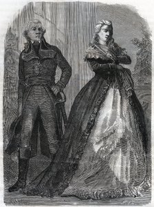 Charles François du Périer dit Dumouriez (1739-1823), general francés con la Reina María Antonieta (1755-1793). Grabado de 1866 en “Histoire de la Révolution française” por Adolphe Thiers. Colección privada. de Anonymous Anonymous