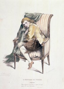 Cherubino, personaje en Le nozze di Figaro, ópera de Mozart (1837) de Anonymous Anonymous