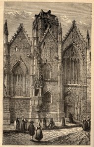Iglesia de Notre-Dame de Vidrio - Vidrio (Ille-et-Vilaine) - grabado en 