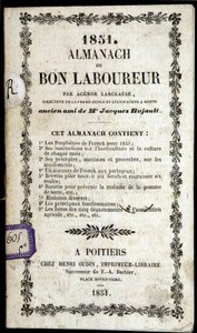 Portada del Almanaque del Buen Llorón, por Agenor Larclause, Poitiers