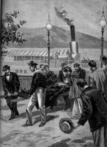 Muerte de la emperatriz austriaca Sissi, Ginebra (Suiza)