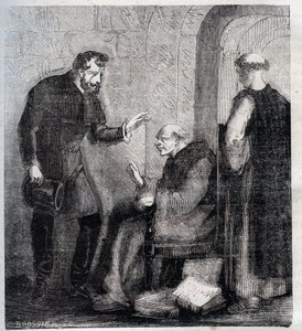 Diogo Inacio de Pina Manique (1733-1805) magistrado portugués - Ataca la masonería portuguesa - Grabado de 1879 en 