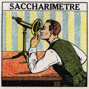 Doble refracción: sacarímetro. Ilustración anónima de 1925. Colección privada. de Anonymous Anonymous