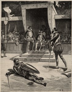 Duelo entre François de Vivonne de la Chataigneraie y Guy de Chabot, Barón de Jarnac en Saint Germain en Laye, Francia 10 de julio de Anonymous Anonymous