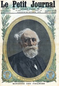 Primera Guerra Mundial 1914-1918. Retrato del Ministro de Finanzas francés Alexandre Ribot (1842-1923). En 