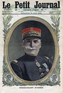 Primera Guerra Mundial 1914-1918. Retrato del general francés Pierre Dubois (1852-1924). En 
