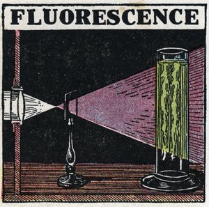 Fluorescencia: evidencia de la fluorescencia de los cuerpos. Ilustración anónima de 1925. Colección privada. de Anonymous Anonymous