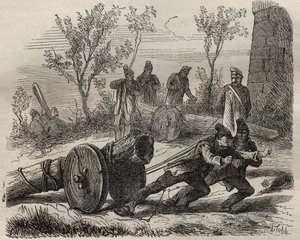 Forzados leñadores en el bagne de Toulon en el siglo XIX. Grabado en “Histoire des bagnes depuis leur création à nos jours” (1877) de Pierre Zaccone (1817-1895). Colección privada.