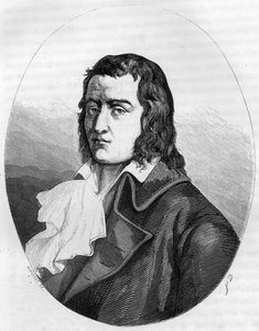 Revolución Francesa: retrato de François Babeuf dit Gracchus (1760-1797) revolucionario francés - Grabado de 1863 en "Le Livre Rouge - Histoire De L