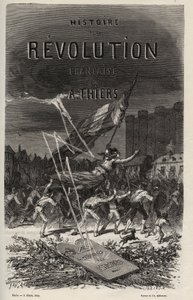 Frontispicio de 1866 de "Historia de la Revolución Francesa" por Adolphe Thiers. Colección privada