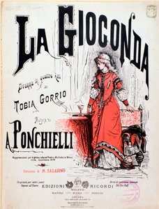 Portada de La Gioconda, ópera de Ponchielli