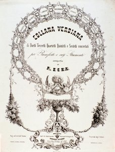 Frontispicio de una colección de partituras musicales de Giuseppe Verdi de Anonymous Anonymous