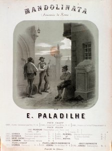 Frontispicio de partitura de Mandolibata de E Paladilhe de Anonymous Anonymous