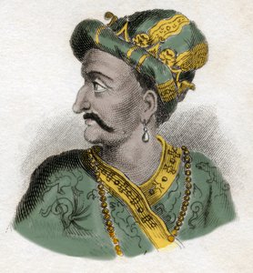 Gran Mogol (probablemente Aurangzeb (1618-1707), también conocido como Alamgir) (Abu Muzaffar Muhiuddin Muhammad Aurangzeb Alamgir) - Grabado del siglo XIX - Milanés de Anonymous Anonymous