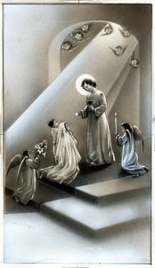 Imagen sagrada: comunión, etapa de la educación religiosa cristiana