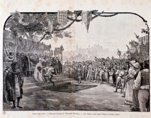 Ilustración para la última escena de Los maestros cantores de Núremberg de Wagner, para la representación en el Teatro alla Scala de Anonymous Anonymous
