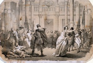 Ilustración de Un baile de máscaras, ópera de Giuseppe Verdi