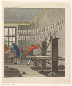 Interior de una imprenta, c.1750-1850 de Anonymous Anonymous