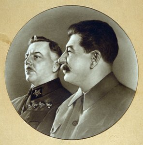 Josef Stalin y Kliment Vorosholov (Vorochilov) de Anonymous Anonymous