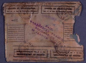 Última carta del Raid Madagascar-Francia (accidente del 18 de enero de 1930)