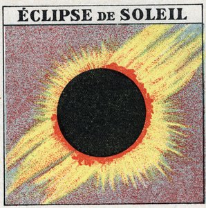 Propagación de la luz: eclipse solar. Ilustración anónima de 1925. Colección privada.