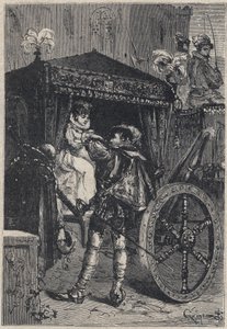 Lucrezia Borgia con su primer esposo Giovanni Sforza d
