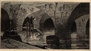 Reservorio de Menilamount - París - 1890 - grabado 1890 de Anonymous Anonymous