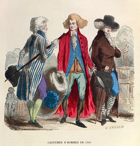 Trajes de hombres en 1787 - colección privada
