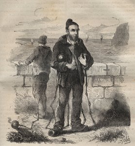 Militares condenados al bagne de Toulon en el siglo XIX. Grabado en “Histoire des bagnes depuis leur création à nos jours” (1877) de Pierre Zaccone (1817-1895). Colección privada.
