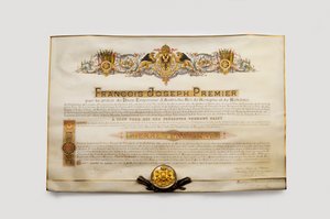 Orden del Toisón de Oro: El Toisón de Oro Austriaco - Diploma de admisión a la Orden del Toisón de Oro por Pierre Ferdinand (Pierre-Ferdinand) (1874-1948), Archiduque de Austria de Anonymous Anonymous