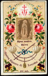 Nuestra Señora de Lourdes. Imagen piadosa. Siglo XX. Colección privada de Anonymous Anonymous