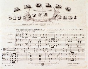 Página de partitura de la ópera Aroldo de Giuseppe Verdi de Anonymous Anonymous