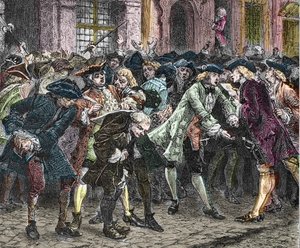 París IV arrondissement - La rue Quincampoix en 1720 en la época del sistema de John Law (1671 - 1729) - “L
