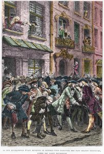 París IV arrondissement - La rue Quincampoix en 1720 en la época del sistema de John Law (1671-1729) - “L