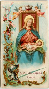 La virgen de las lágrimas de Treviglio (cromolitografía) de Anonymous Anonymous
