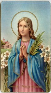 Imagen piadosa: María Goretti virgen-mártir italiana de Anonymous Anonymous