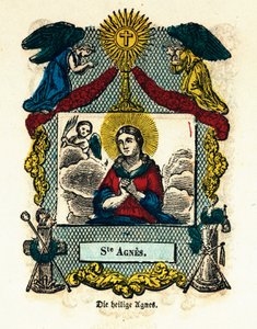Imagen piadosa: Santa Inés. Grabado del siglo XIX colección privada de Anonymous Anonymous