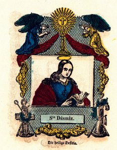 Imagen piadosa: Santa Desiree. Grabado del siglo XIX colección privada de Anonymous Anonymous