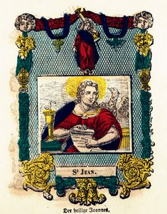 Imagen piadosa: San Juan. Grabado del siglo XIX, colección privada