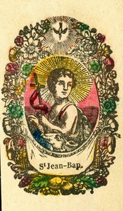 Imagen piadosa: San Juan Bautista (impresión de Epinal)