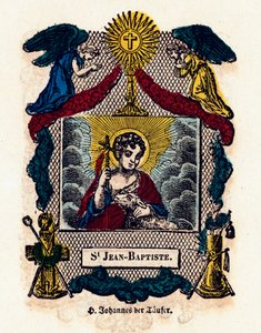 Imagen piadosa: San Juan Bautista. Grabado del siglo XIX Colección privada de Anonymous Anonymous