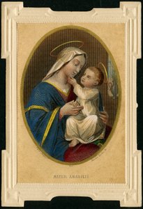 Imagen piadosa: Virgen María con Jesús de Anonymous Anonymous