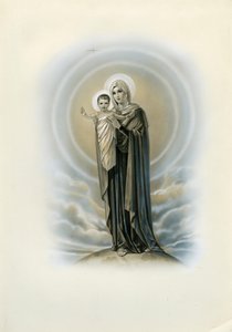 Imagen piadosa: Virgen y niño de Anonymous Anonymous