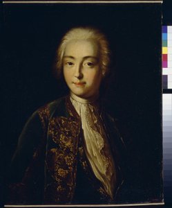 Retrato de la Gran Duquesa Elisabeth Petrovna (1709-1761) (Retrato de la Gran Duquesa Elisabeth Petrovna). Posteriormente, la emperatriz Isabel I de Rusia conocida como La Clemente de 1741 a 1762. Pintura anónima, óleo sobre lienzo, mediados del siglo XVII de Anonymous Anonymous