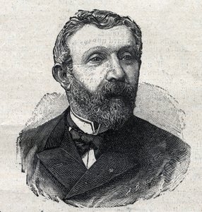 Retrato de Alfred Mezieres (1826-1915), historiador literario, periodista y político francés. Grabado en "Le Petit Parisien". de Anonymous Anonymous